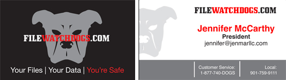 file watch dogs business card