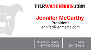 file watch dogs business card