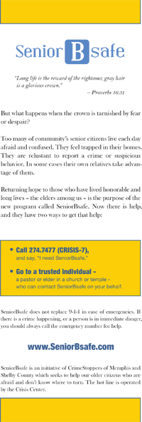 senior be safe pushcard